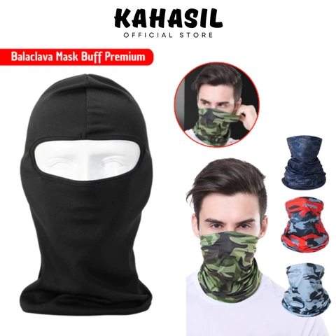 KAHASIL - Balaclava Buff Baff Bandana Masker Face Mask Ninja Motor Bahan Premium KMJ167